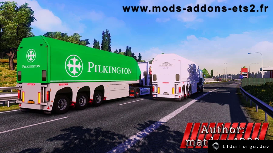 Обложка мода: Euro Truck Simulator 2 – Пакет автономных стекловозов для версии 1.9.x