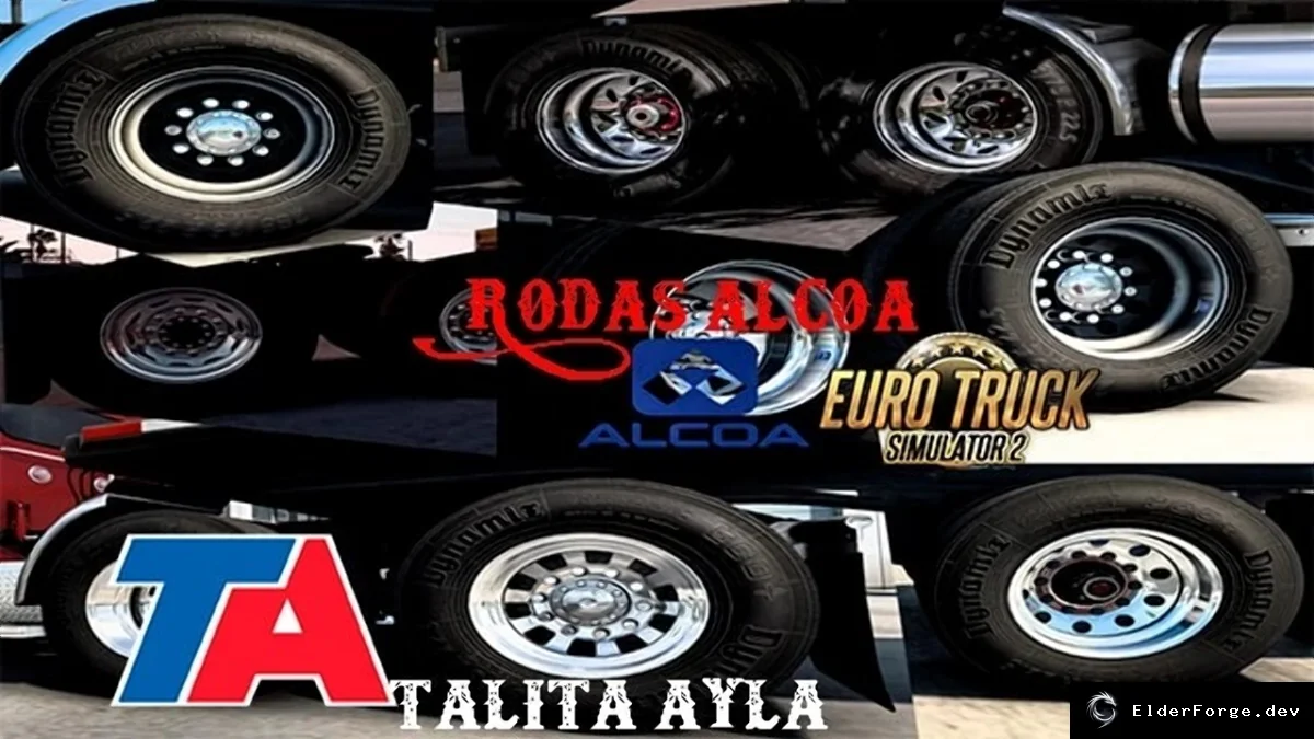 Обложка мода: Euro Truck Simulator 2 – Пакет колес Alcoa для грузовиков и прицепов (ETS2 1.45)