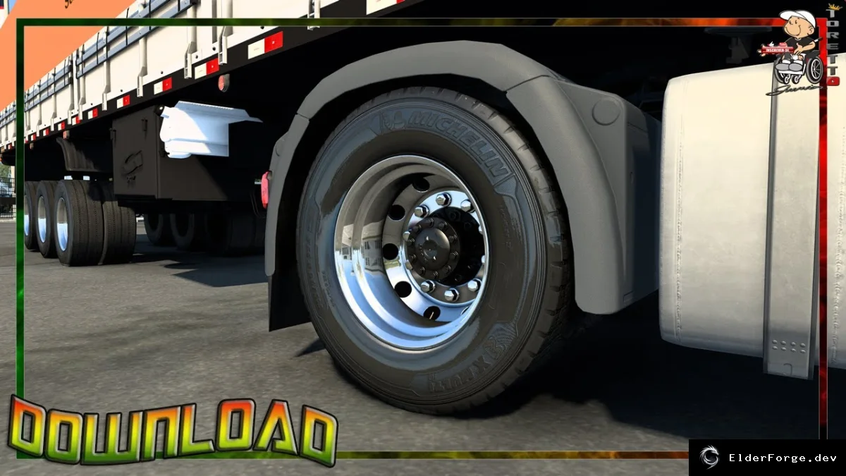 Обложка мода: Euro Truck Simulator 2 – Пакет новых колес и дисков для всех грузовиков (1.44/1.45)