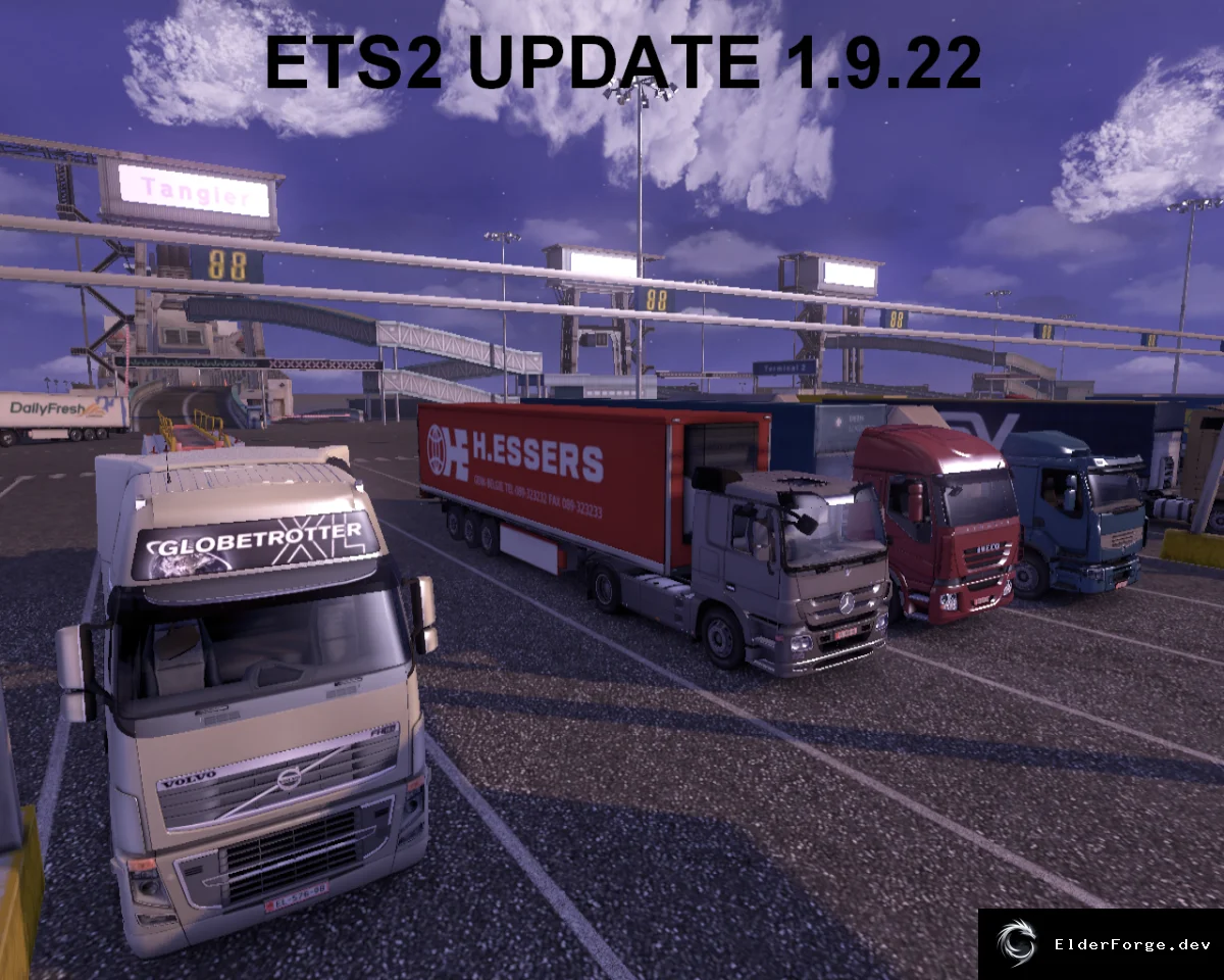 Обложка мода: Euro Truck Simulator 2 – Патч 1.9.22: Обновление с новым трафиком и поддержкой VR