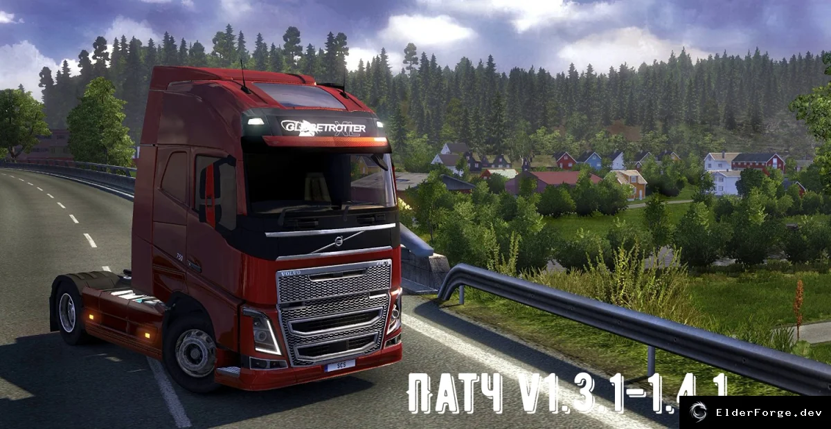 Обложка мода: Euro Truck Simulator 2 Patch v1.3.1‑1.4.1 – Обновление 1.4 с новыми грузовиками и улучшенной…