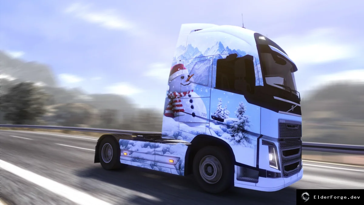 Обложка мода: Euro Truck Simulator 2 Patch v1.8.2.3‑1.8.2.5 + Ice Cold Paint Jobs DLC – новые скины и испр…