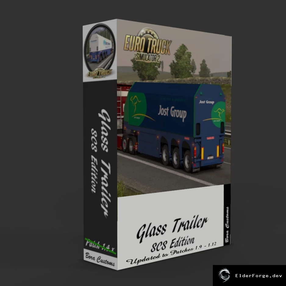Обложка мода: Euro Truck Simulator 2 – переработанные SCS трейлеры для перевозки стекла (v1.24)