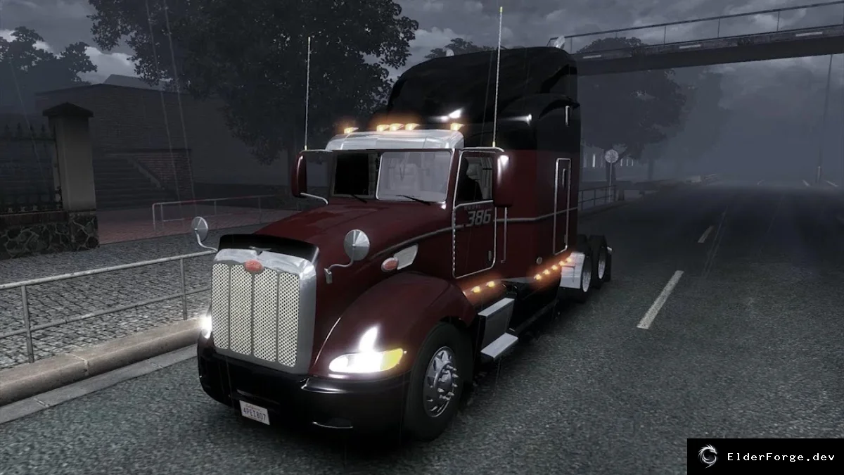 Обложка мода: Euro Truck Simulator 2 – Peterbilt 386 (v1.0) – полноприводный грузовик с 1200‑л баком