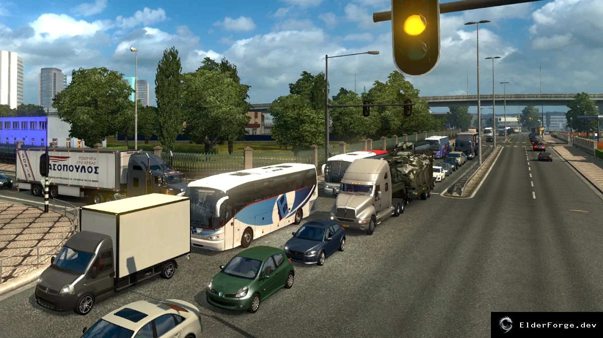 Обложка мода: Euro Truck Simulator 2 – Плотность и интенсивность трафика (v1.31.x)