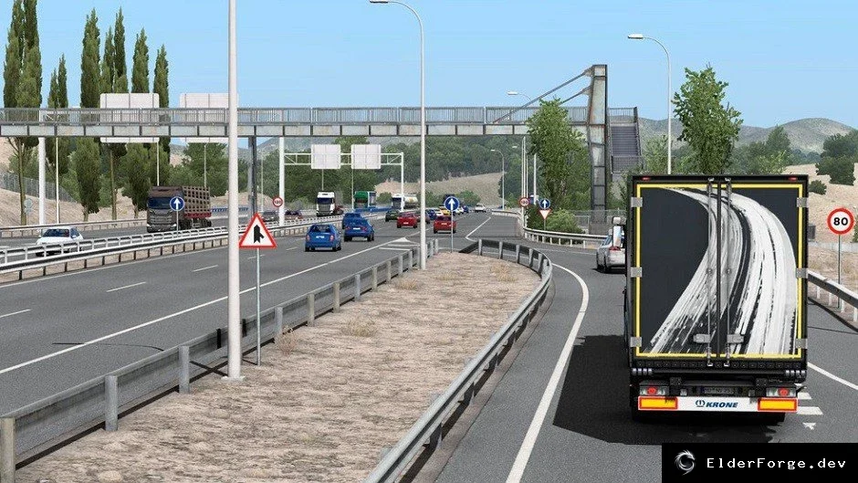 Обложка мода: Euro Truck Simulator 2 – Плотный трафик и новые ограничения скорости (1.43.x)