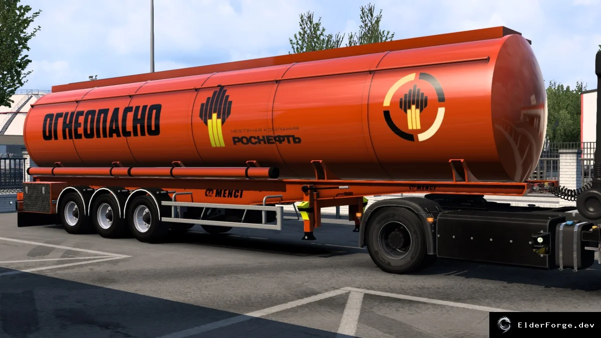 Обложка мода: Euro Truck Simulator 2 — Полуприцеп‑бензовоз MENCI (версии 1.49‑1.50)