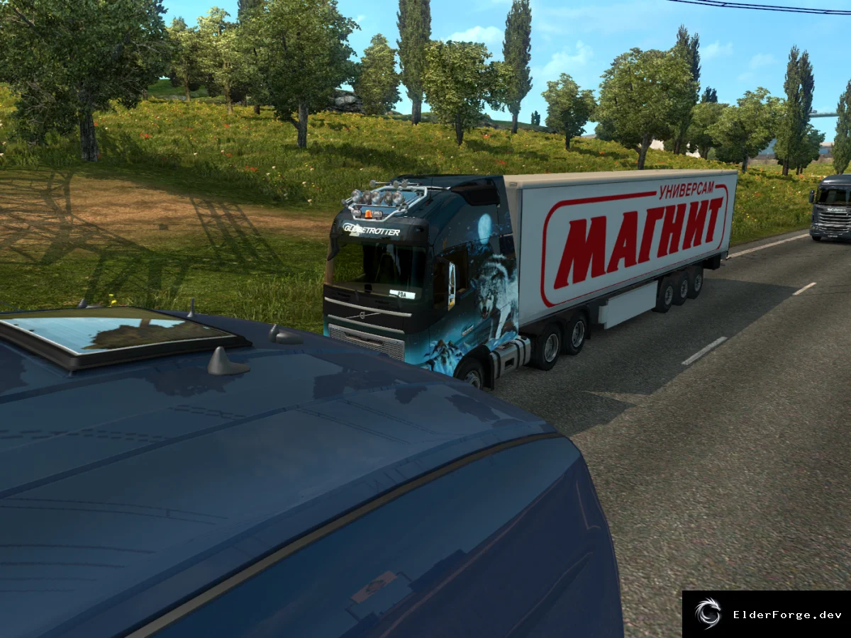 Обложка мода: Euro Truck Simulator 2 – Прицеп «Универсам Магнит» с уникальным скином