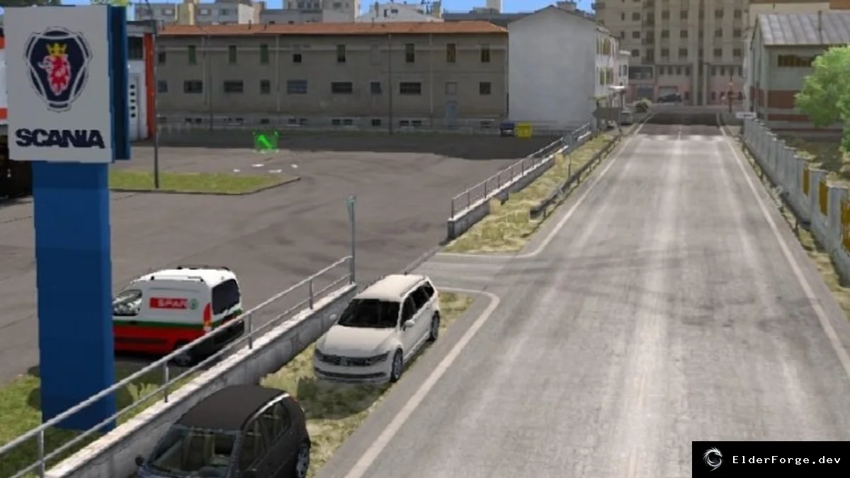 Обложка мода: Euro Truck Simulator 2 – Расширенный парковочный трафик (версия 1.59)