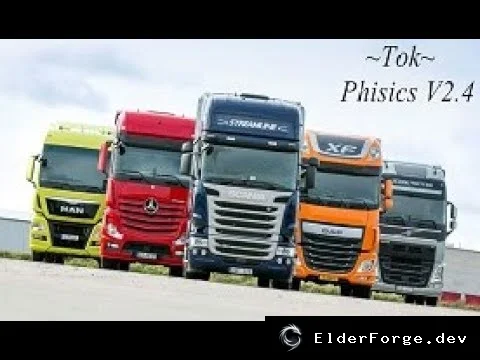 Обложка мода: Euro Truck Simulator 2 – Реалистичная физика грузовика V2.4 (ETS2 v1.30)