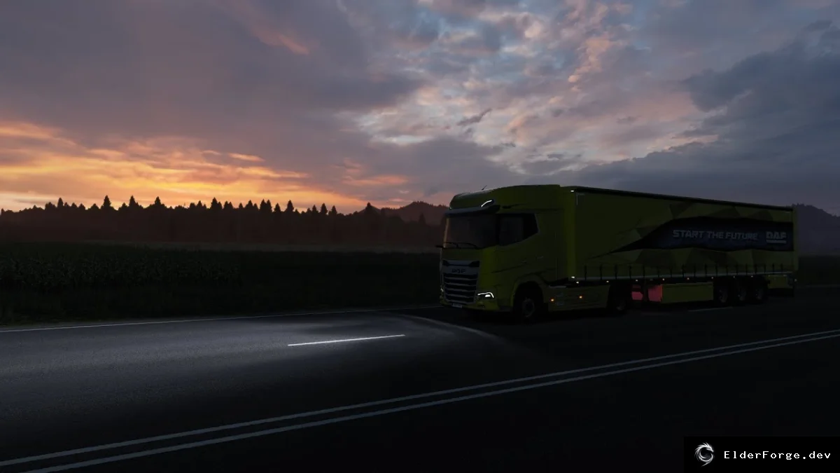 Обложка мода: Euro Truck Simulator 2 – Реалистичные световые эффекты для правдоподобного освещения