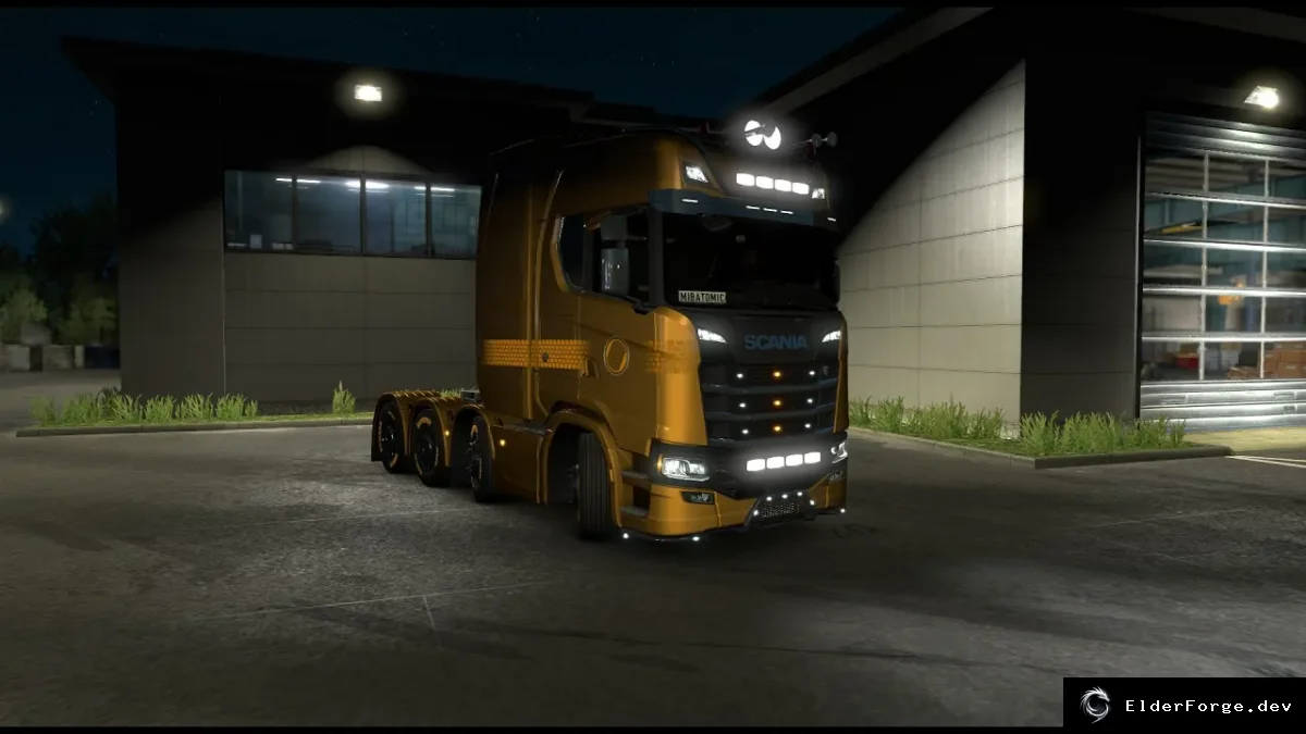 Обложка мода: Euro Truck Simulator 2 – Реалистичные звуки двигателей Scania DC13 &amp; DC16 V8 (ETS2 1.57)