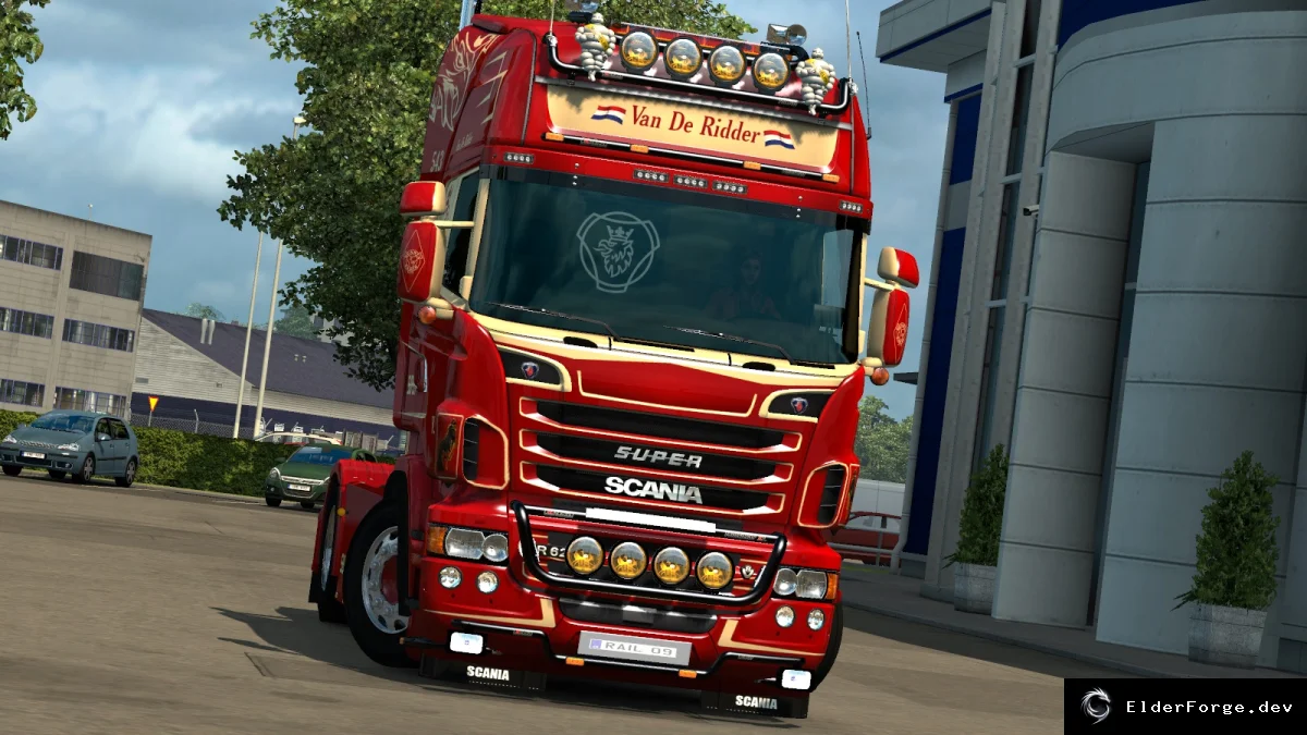 Обложка мода: Euro Truck Simulator 2 – Реалистичные звуки двигателя SCANIA DC13 v3.0