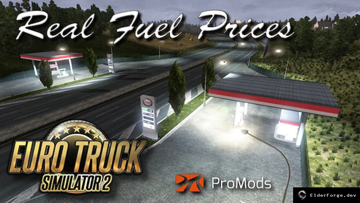 Обложка мода: Euro Truck Simulator 2 – Реальные цены на дизель 2021 (версия 1.43.x)