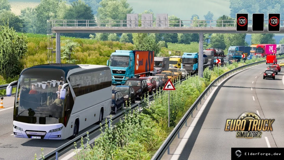 Обложка мода: Euro Truck Simulator 2 – Реальный AI‑трафик с FMOD‑звуками (v1.41a)