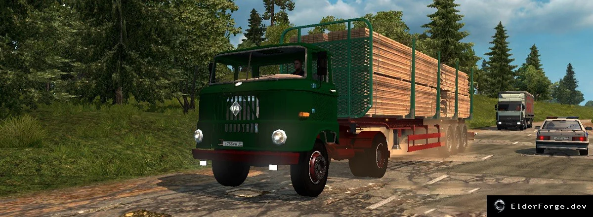 Обложка мода: Euro Truck Simulator 2 – редкие грузовики IFA W50 и Raba 832 / S22