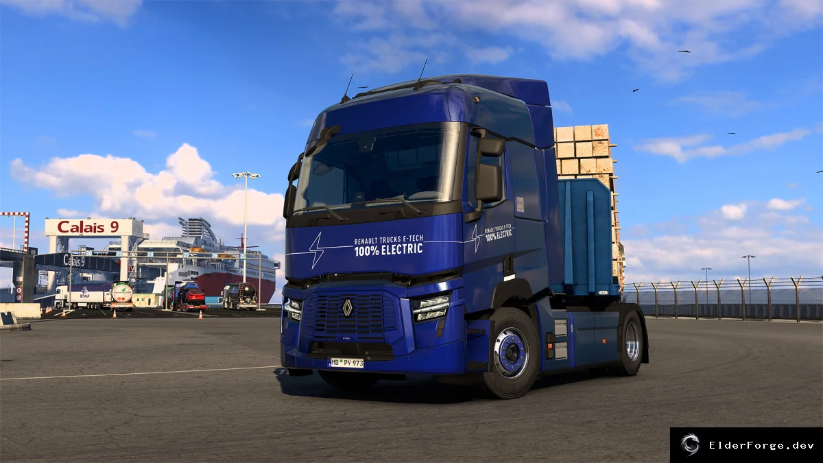 Обложка мода: Euro Truck Simulator 2: Renault E-Tech T – новый электровоз в собственность (v1.50)