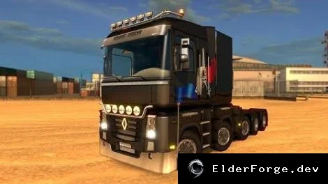 Обложка мода: Euro Truck Simulator 2 – Renault Magnum 6×4, 8×4 и 10×4 с реальными настройками