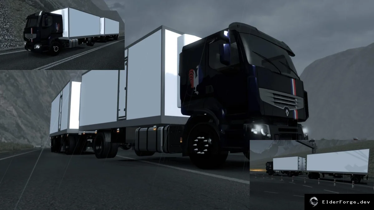 Обложка мода: Euro Truck Simulator 2 – Renault Premium Chasis Acoplado (мод для версии 1.38.x)