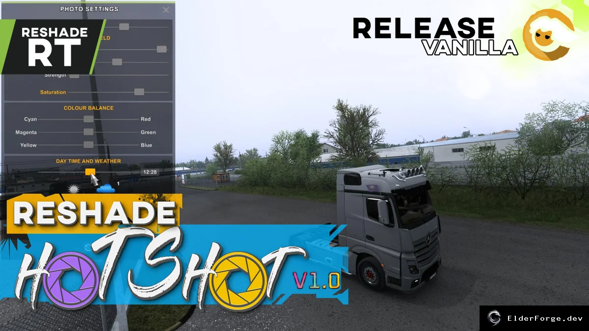 Обложка мода: Euro Truck Simulator 2 ReShade Preset JD6 hoTShot – Улучшенная графика