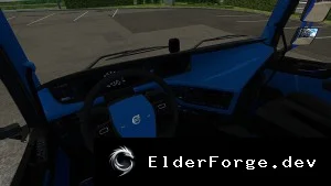 Euro Truck Simulator 2 – Салон Black &amp; Blue HD для Volvo FH 2013