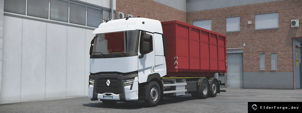 Обложка мода: Euro Truck Simulator 2 – Шасси с крюковым мульти‑лифтом для Renault T (v1.0)
