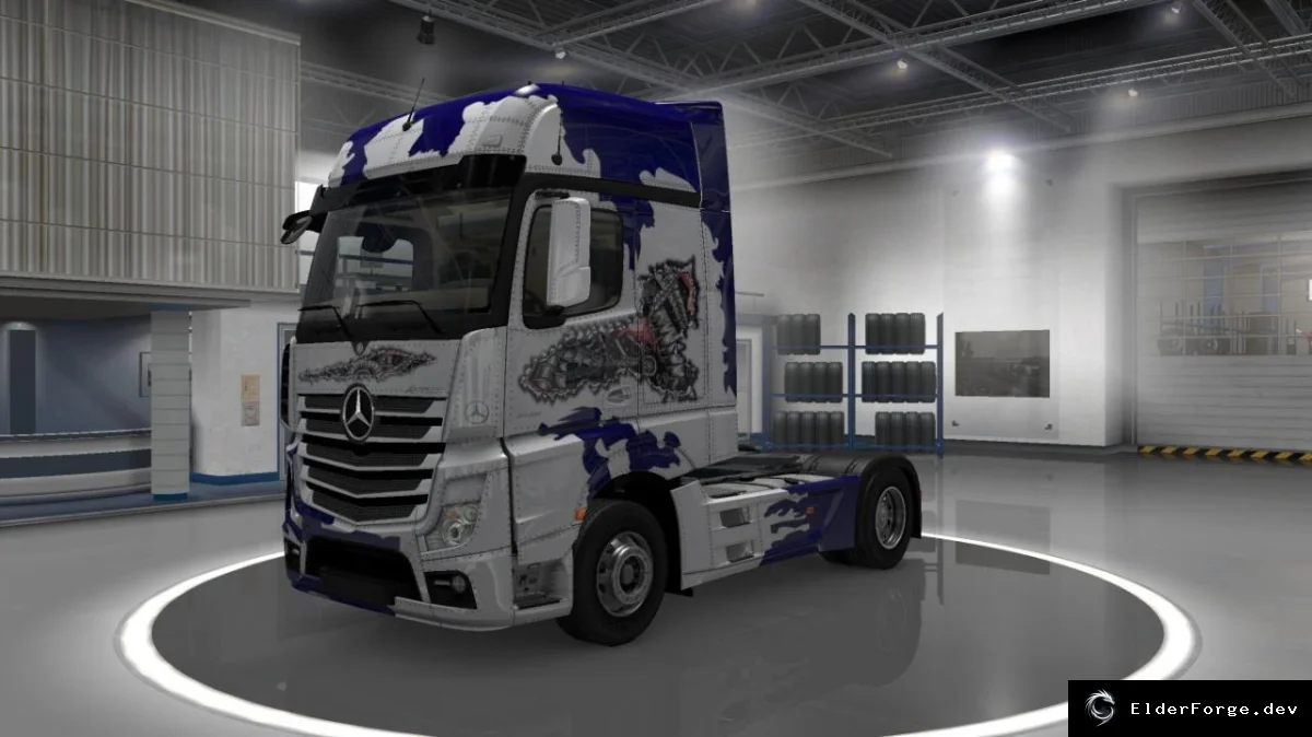 Обложка мода: Euro Truck Simulator 2: Скин Biomechaniks для Mercedes Actros MP4