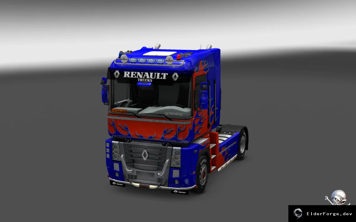 Обложка мода: Euro Truck Simulator 2 – Скин «Flame Paint Job» для Renault Magnum