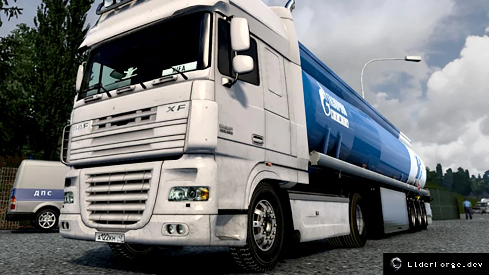 Обложка мода: Euro Truck Simulator 2: Скин «Грязный DAF XF105» – лёгкое загрязнение и кастомные цвета