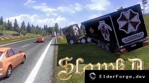 Обложка мода: Euro Truck Simulator 2 – Скин прицепа Umbrella Corp. (замена Tradeaux)