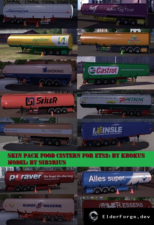 Обложка мода: Euro Truck Simulator 2: Скинпак новых цистерн – улучшенный внешний вид