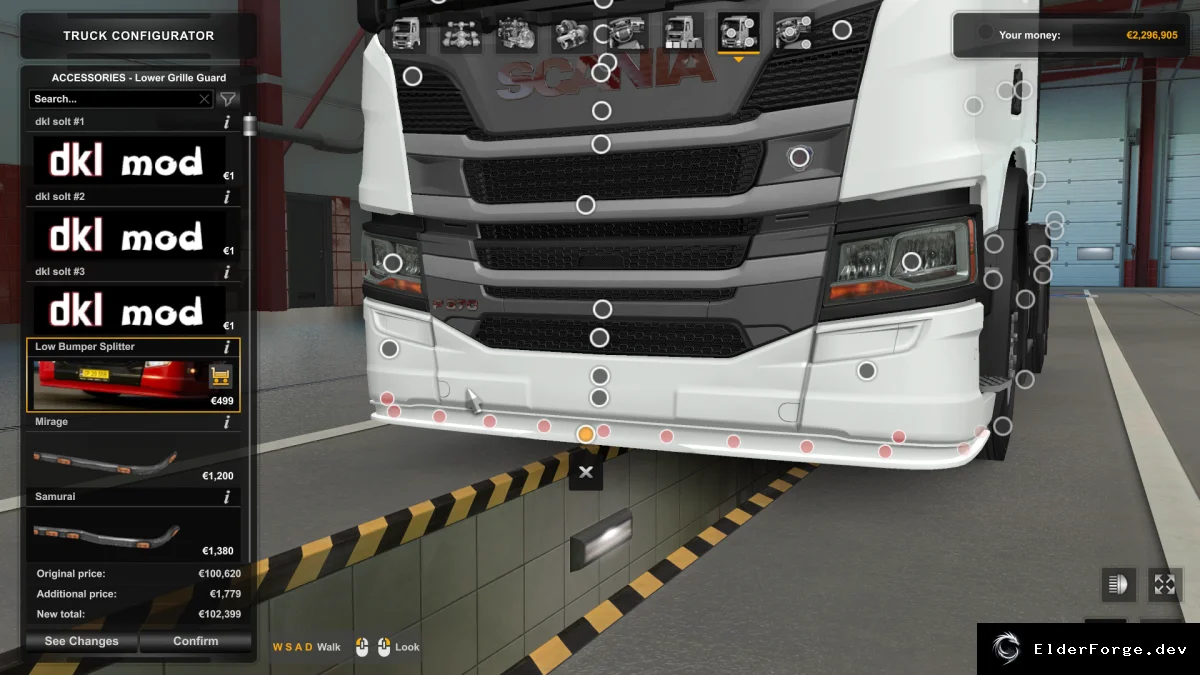 Обложка мода: Euro Truck Simulator 2 — Сплиттер на бампер Scania 2016 (v1.1)