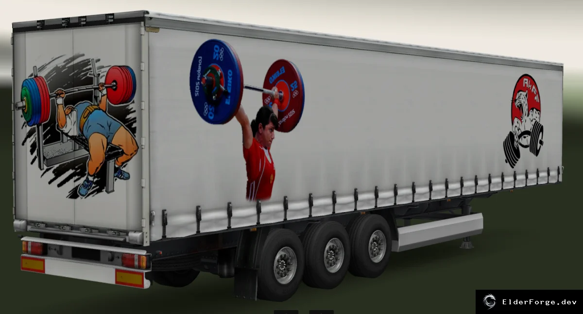 Обложка мода: Euro Truck Simulator 2 – Спортивный набор прицепов 2.1 (Trailer Pack Sport Theme)