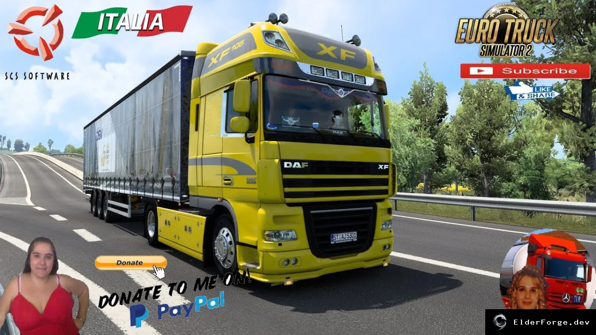 Обложка мода: Euro Truck Simulator 2 – Стоковые звуки DAF XF 105/106 (v1.39‑1.40)