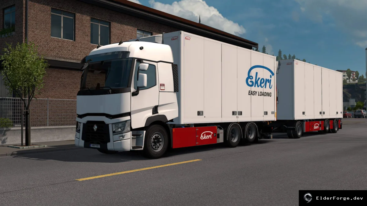 Обложка мода: Euro Truck Simulator 2 – Тандем‑аддон для Renault Range T (v1.4.4, совместим с патчем 1.43)