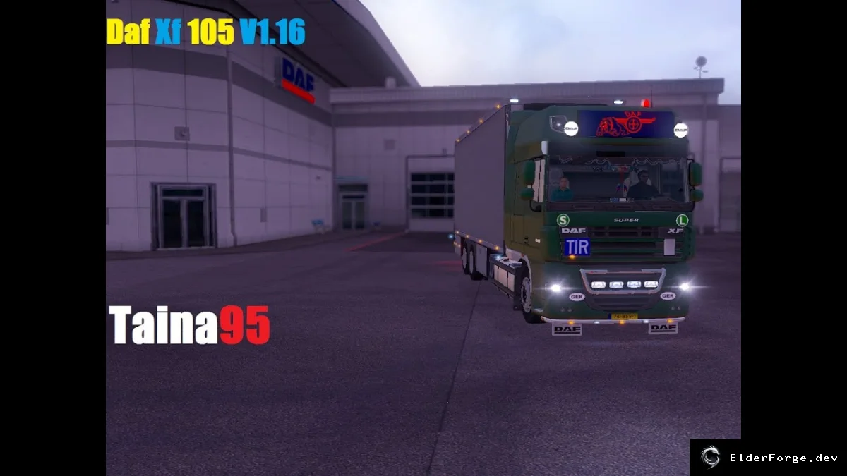 Обложка мода: Euro Truck Simulator 2 – Тюнинг Daf XF 105 V1.16: новые детали и стили