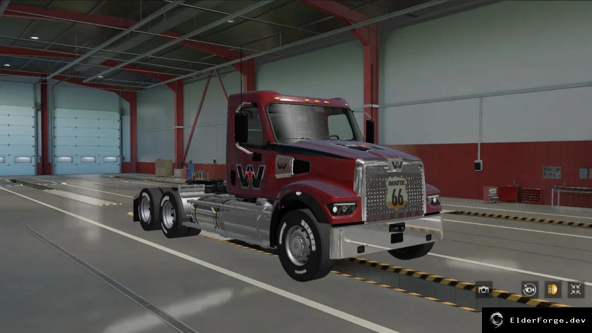 Обложка мода: Euro Truck Simulator 2 – Тюнинг Western Star 49X: брызговики, решетки, скин (v1.38.x)