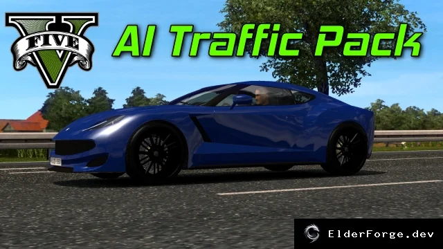 Обложка мода: Euro Truck Simulator 2 – Трафик из GTA V v2.7 (1.38.x) – более 100 автомобилей
