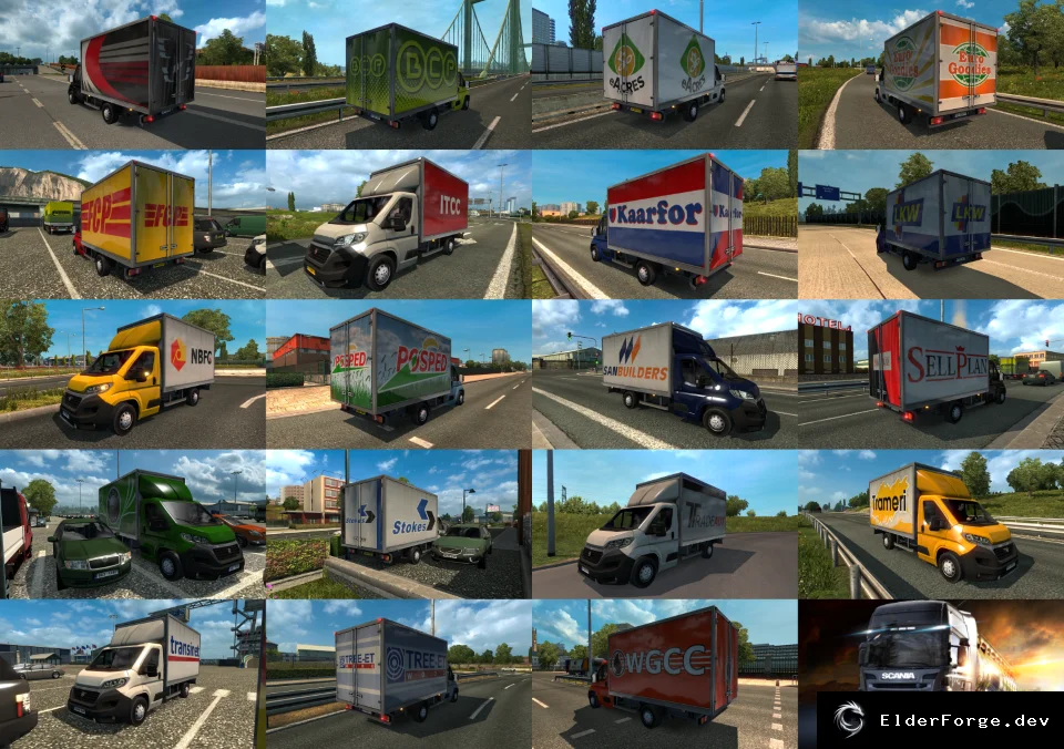 Обложка мода: Euro Truck Simulator 2 – Трафик Luton Vans: новые фургоны и снижение интенсивности