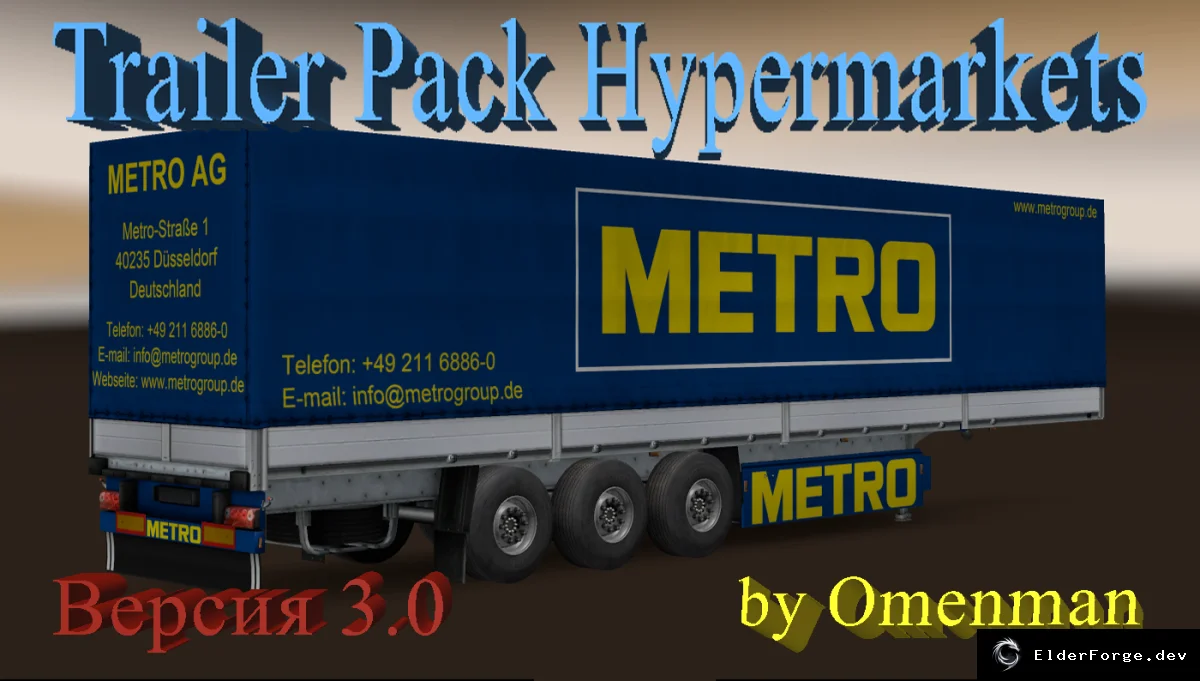 Обложка мода: Euro Truck Simulator 2 – Trailer Pack Hypermarkets 3.0 (версия 1.24)