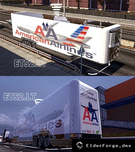 Обложка мода: Euro Truck Simulator 2 – Трейлер American Airlines с аэродинамикой