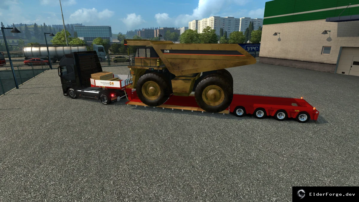 Обложка мода: Euro Truck Simulator 2 – Трейлер Doll Mulde + самосвал Caterpillar 257M (80 т)