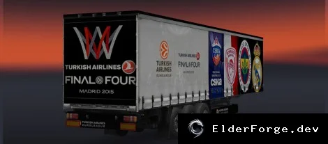 Обложка мода: Euro Truck Simulator 2 – Трейлер Финала Евролиги 2015 в Мадриде