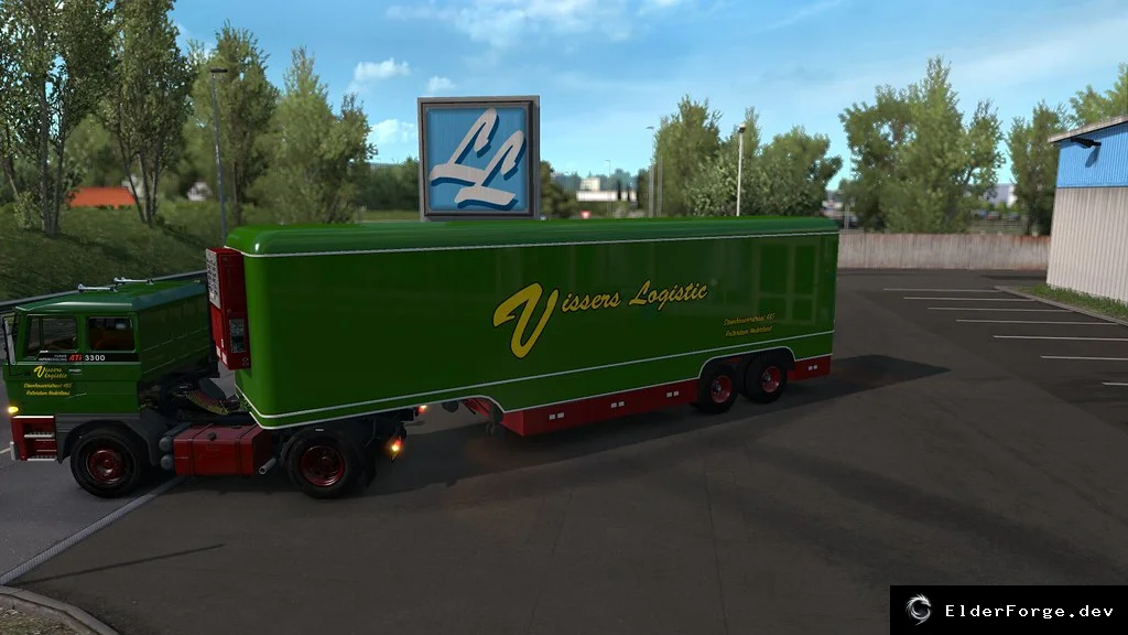 Обложка мода: Euro Truck Simulator 2 – Трейлер Kässbohrer для Volvo F88 + Скины (ETS2 1.35+)
