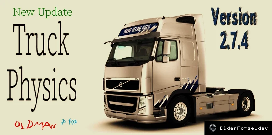 Обложка мода: Euro Truck Simulator 2 – Улучшенная физика грузовиков (v2.7.4)