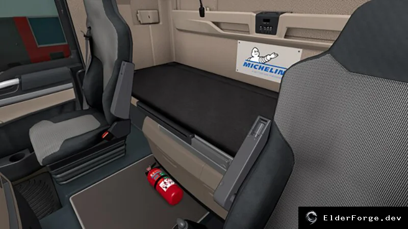 Обложка мода: Euro Truck Simulator 2 — Улучшенные интерьеры MAN TGX Euro 6 (EfficientLine 3)