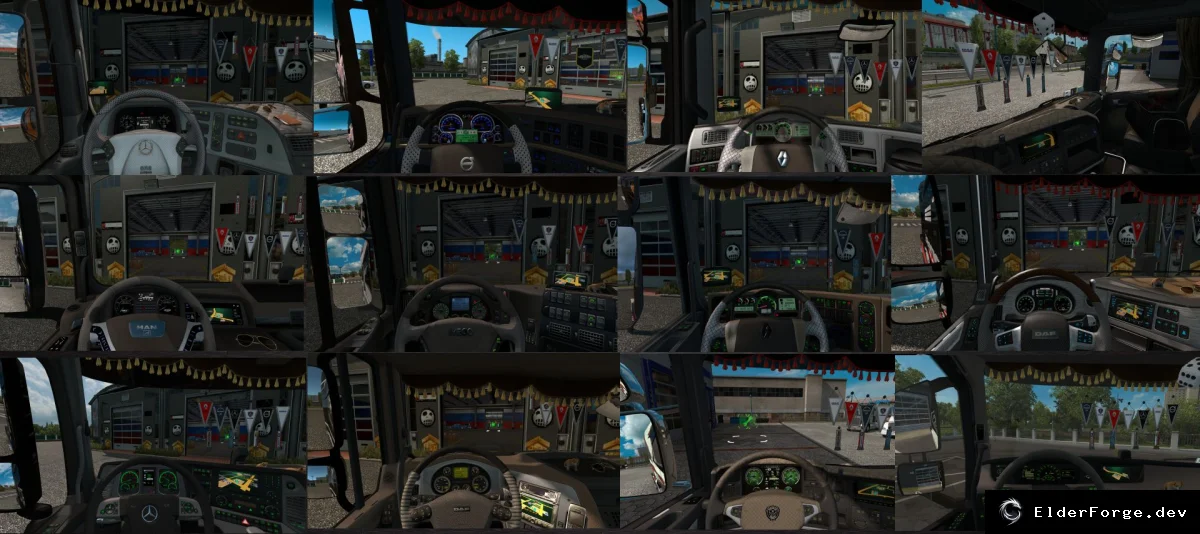 Обложка мода: Euro Truck Simulator 2 – Улучшенные салоны стандартных грузовиков