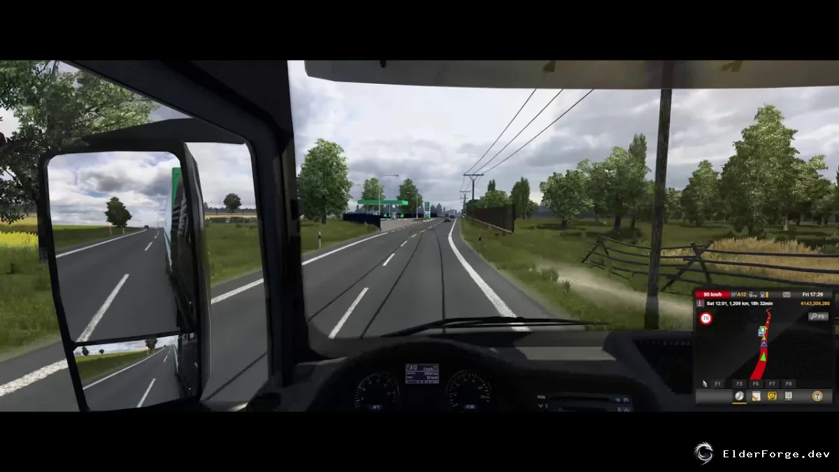 Обложка мода: Euro Truck Simulator 2 – Улучшенные текстуры дорог для базовых DLC (v1.49)