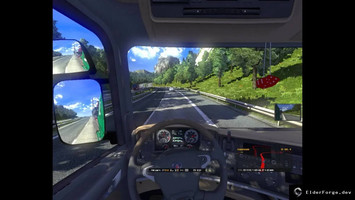 Обложка мода: Euro Truck Simulator 2 — улучшенный звук Scania и Volvo: турбина, томоз, ветер