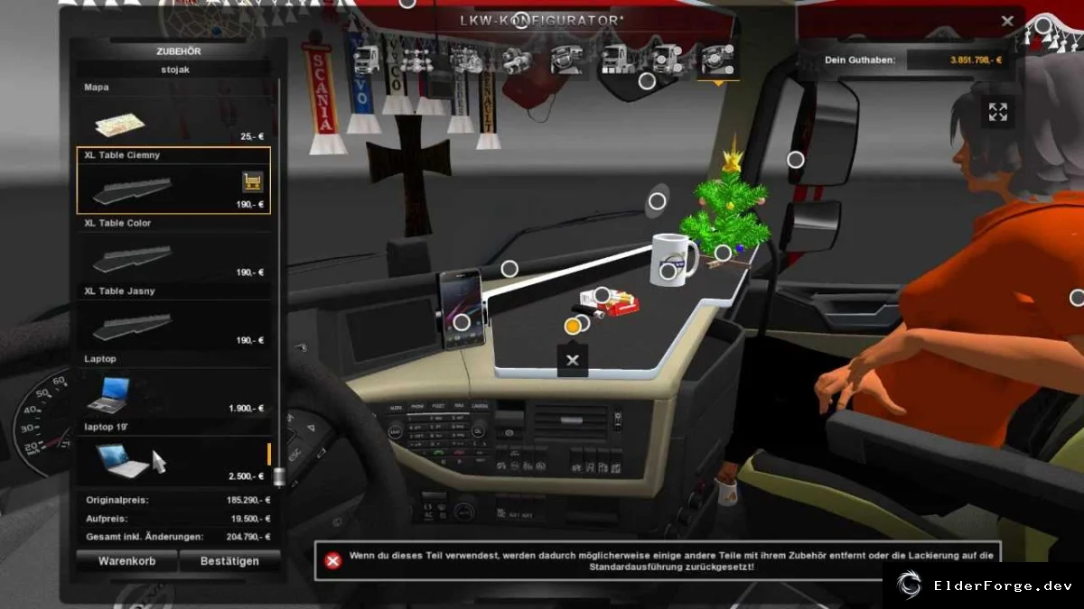 Обложка мода: Euro Truck Simulator 2 – Volvo FH Mega Tuning с новыми скинами и интерьером